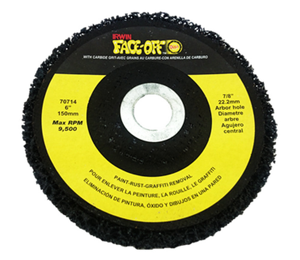 Irwin Tools Face Off Discs 150mm Cup Wheel 5 Pack
