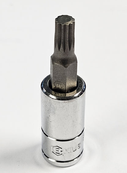 Genius Tools 1/4" drive triple square socket for automotive repair