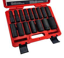 16 Piece 1/2"Sd Metric Deep Impact Socket Set In Case From Genius Tools