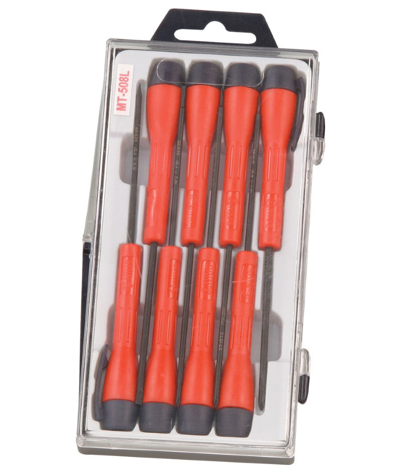 Genius Tools 8 piece micro screwdriver set with case