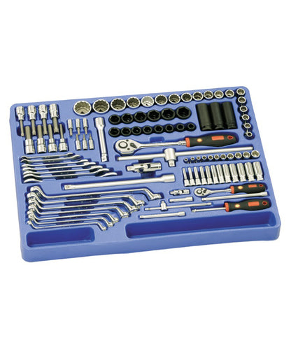 Genius Tools 1/4 and 1/2 drive tool module, with sockets, spanners, ratchets and accessories