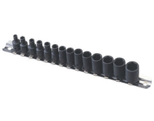 Genius Tools 14 piece metric 6 point sockets on rail workshop tools