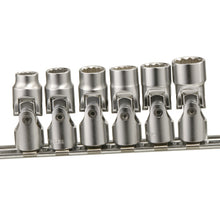 Genius Tools flexible socket set 1/4 drive swivel sockets, AF Imperial sizes.