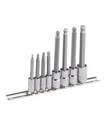 Genius Tools long hex ball end wobble metric bit socket set