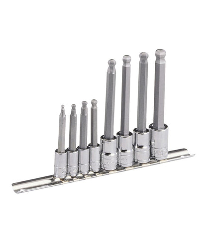 Genius Tools long hex ball end wobble metric bit socket set