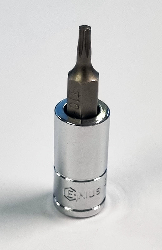 Genius 1/4" drive torx bit socket short bit length 