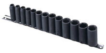 13 piece 3/8" drive AF deep impact socket set from Genius Tools, supplied on tool rail.