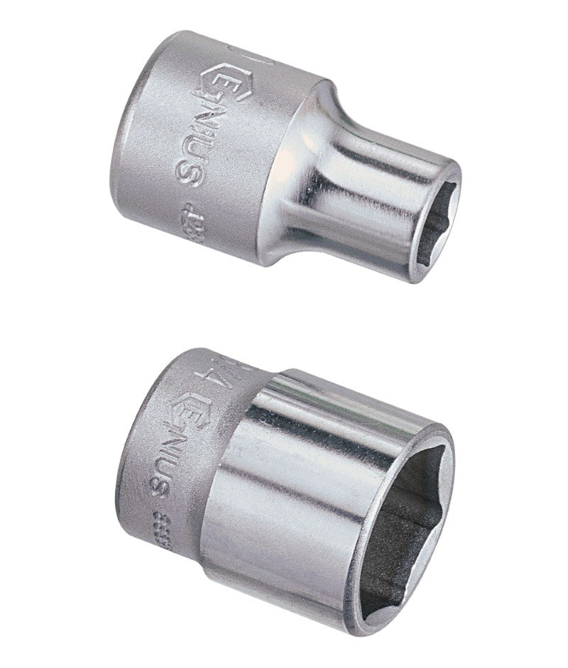 Genius 3/8" hexagon chrome sockets