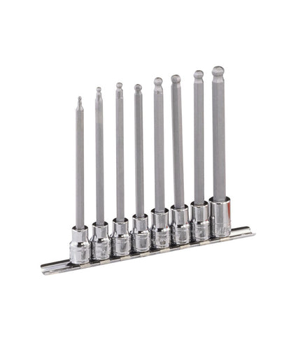Genius Tools 3/8" drive spherical ball end hexagon allen bit  sockets on rail