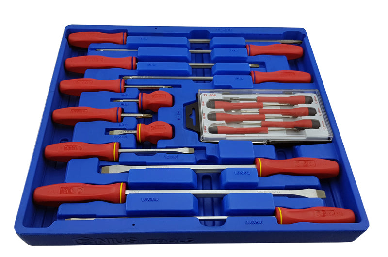 Genius Tools 18pc Screwdriver Set Phillips Slotted Micro Set Case