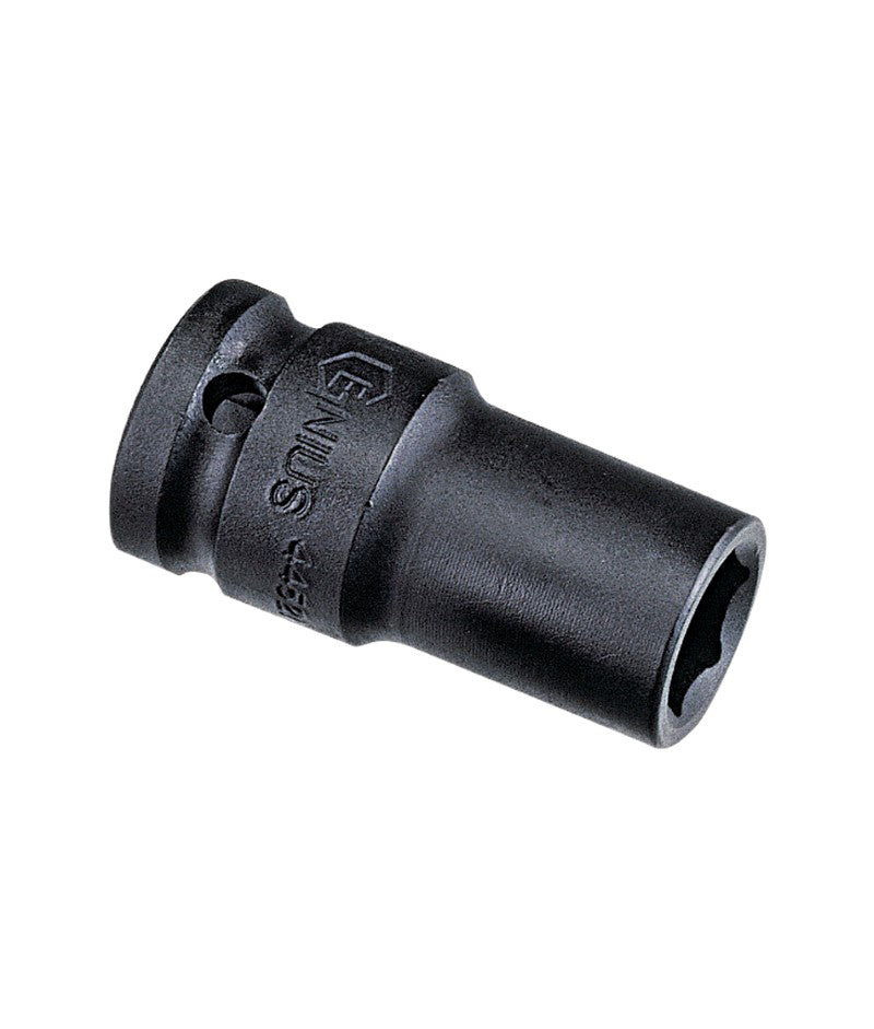 Genius 1/2" Drive Semi Deep 6 Point Impact Socket from set.