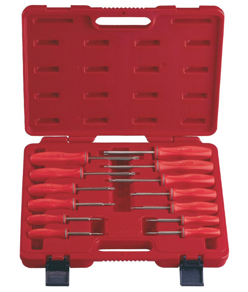 Genius Tools TX-513T 13 piece Torx Star screwdriver set T6 to T50 professional screwdrivers supplied in blow moulded storage case