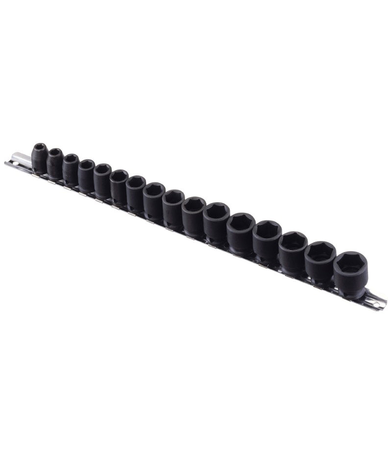 Genius Tools 3/8" drive impact socket rail set 7-22mm