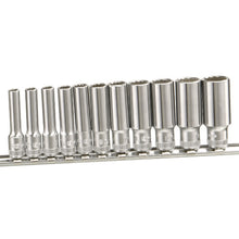 Genius Tools metric bi hex socket set 5-14mm on a socket rail