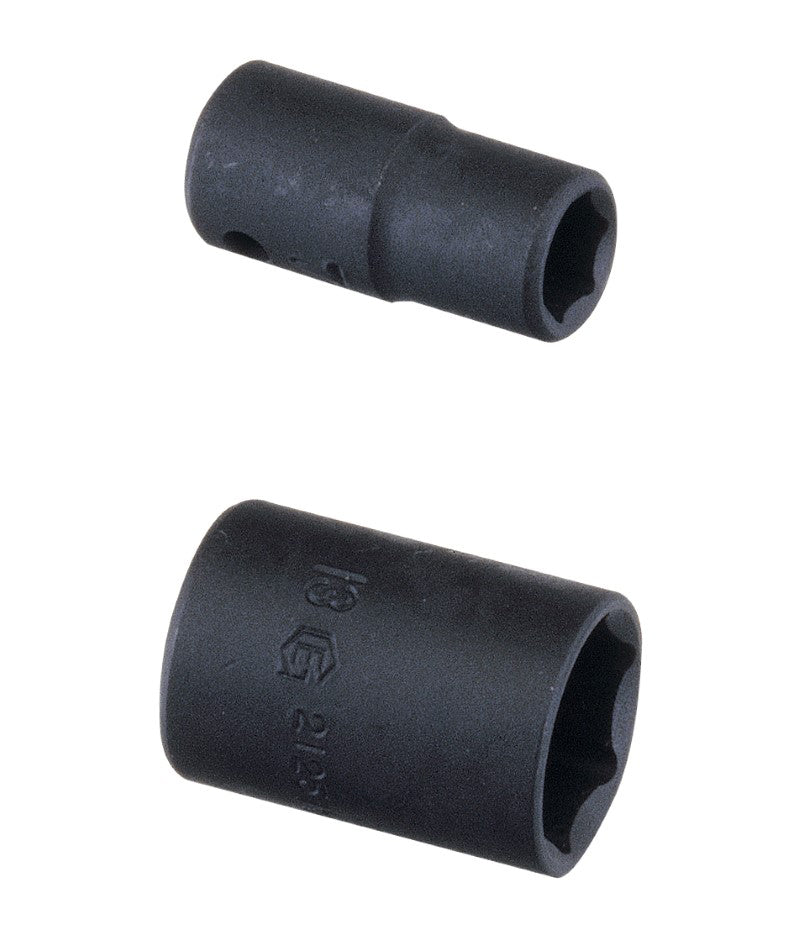 Genius Tools 1/4" drive hexagon impact socket range from 4-14mm, standard depth
