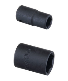 Genius Tools 1/4" drive hexagon impact socket range from 4-14mm, standard depth