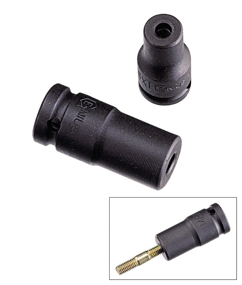 Genius Tools 3/8" drive stud bolt sockets M6, M8, M10.