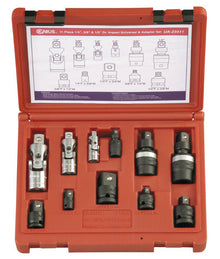 Genius Tools 11 piece impact adapter and universal joint set in case