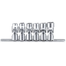 1/4" 6 piece AF socket set 12 point bi hex flexible sockets from Genius Tools