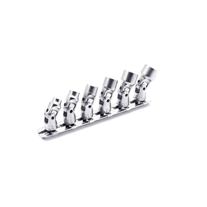 Genius Tools 1/4" drive 6 piece AF socket set 12 point bi hex flexible sockets