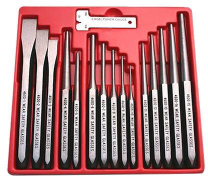 16 Piece Punch & Chisel Set Britool Hallmark HMPC16