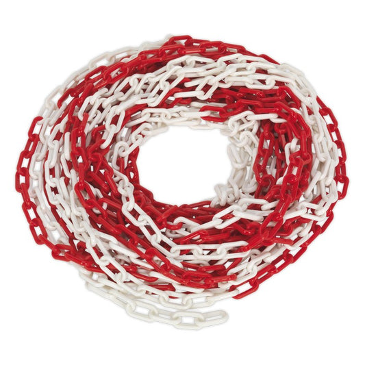 Safety Chain Red/White 25m x 6mm