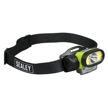 Sealey Rechargeable Head Torch with Auto-Sensor 5W & 3W COB LED