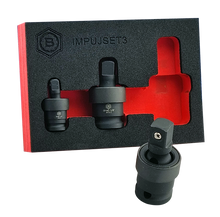3pc Impact Universal Joint UJ Socket Set From Britool Hallmark - IMPUJSET3
