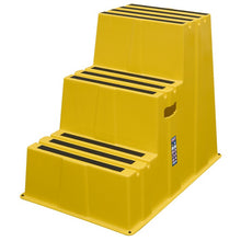 Sealey Three Step Safety Steps Heavy-Duty, Anti-Slip Tread - Yellow