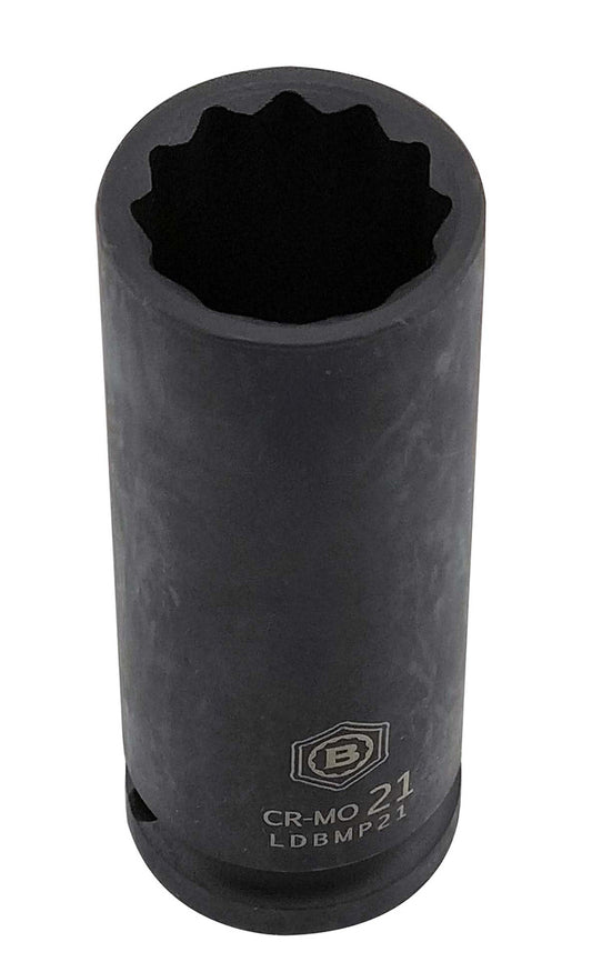 Britool Hallmark 25pc 1/2" Drive Deep Impact Socket Set (12-Point) Sizes 8-36mm