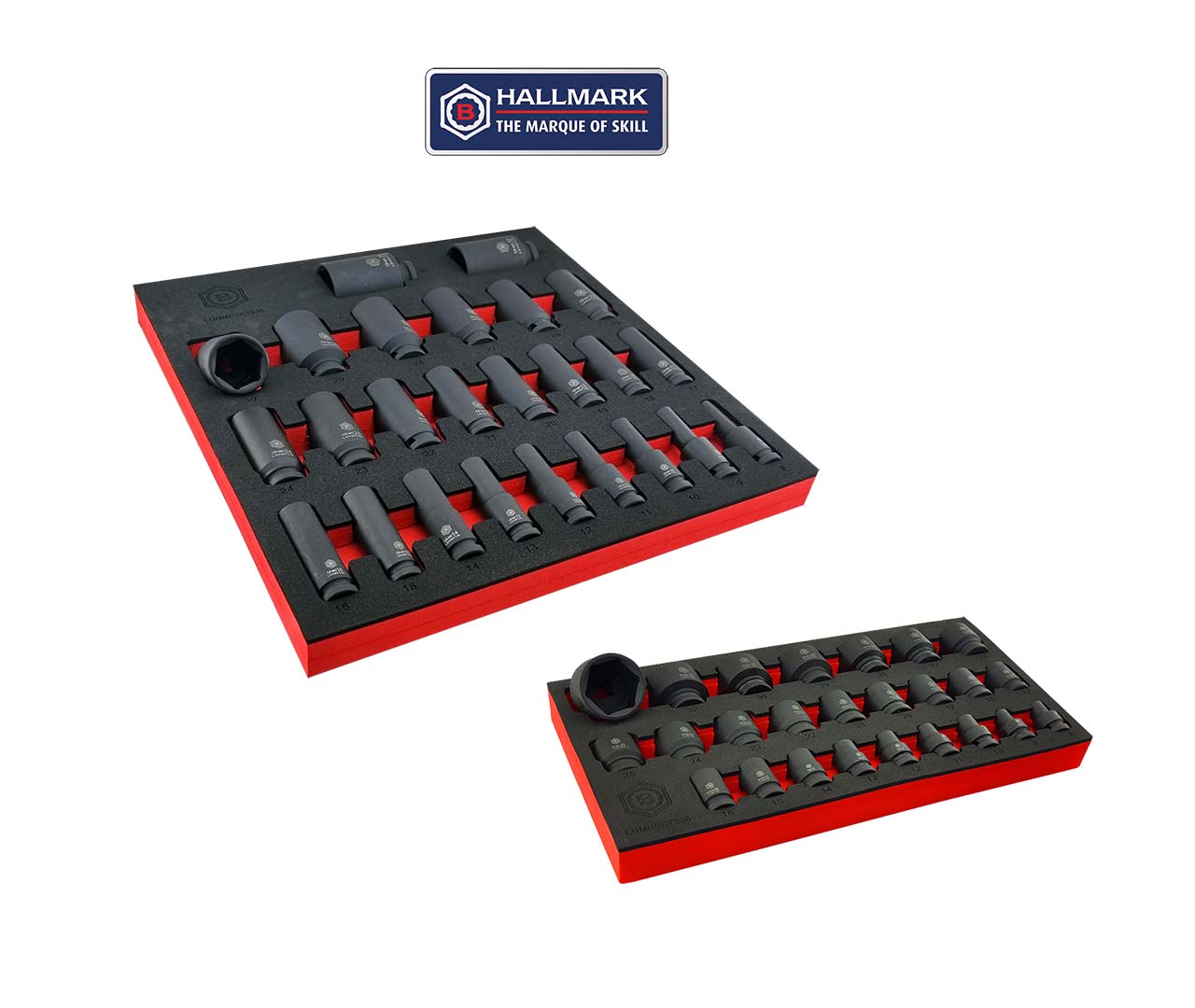 1/2" Standard & Deep Impact Socket Sets 8-36mm From Britool Hallmark