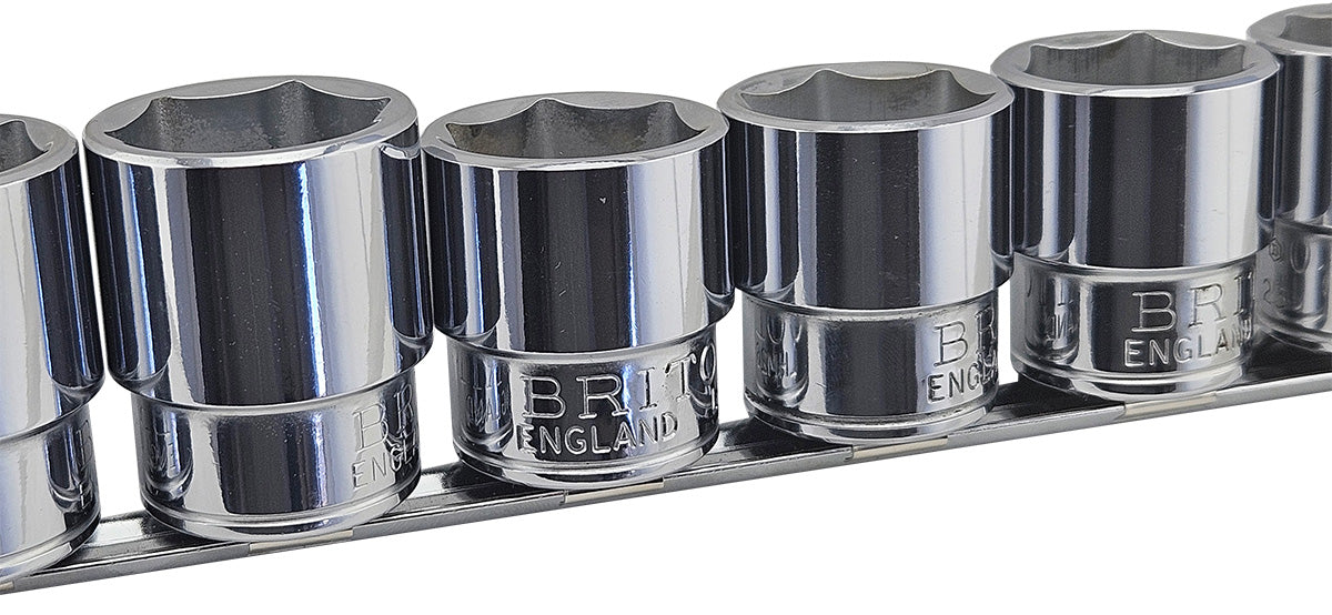 Britool England 1/2 SD Hexagon (6 Point) Metric Socket Set 20-32mm