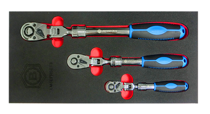 3pc Extending Ratchet Set With Flex-Head From Britool Hallmark