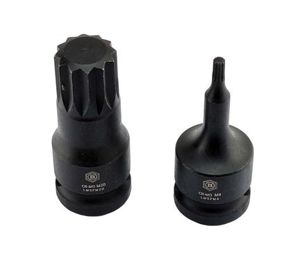 Britool Hallmark Spline XZN Impact Driver Set 10pc, 1/2" Drive