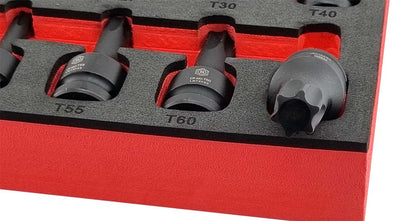 Britool Hallmark Torx / Star Impact Driver Set 10pc, 1/2" Drive