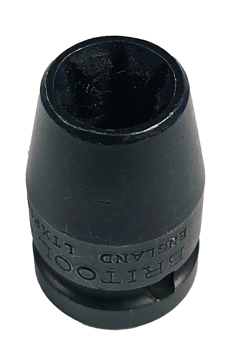Britool Hallmark 1/2"SD Female Torx Impact Sockets E14-E20 Made in England