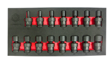 1/2" Drive Flexi / UJ Impact Socket Set 10-24mm Britool Hallmark - LUPMSET15