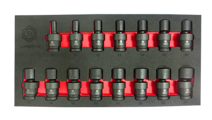 1/2" Drive Flexi / UJ Impact Socket Set 10-24mm Britool Hallmark