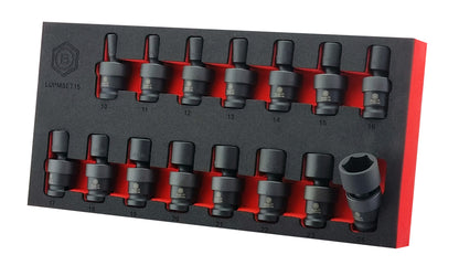 **Sale** Britool Hallmark 1/2" Drive Flexi / UJ Impact Socket Set 10-24mm