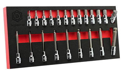 3/8" Hex & Torx Bit Socket Sets Standard & Long Britool Hallmark