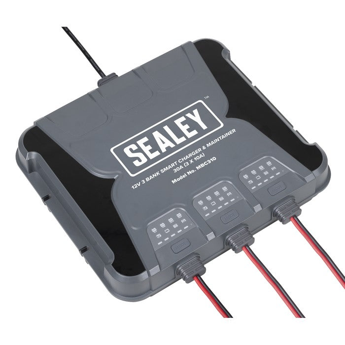 3 Bank 12V Smart Charger & Maintainer 30A (3 x 10A)