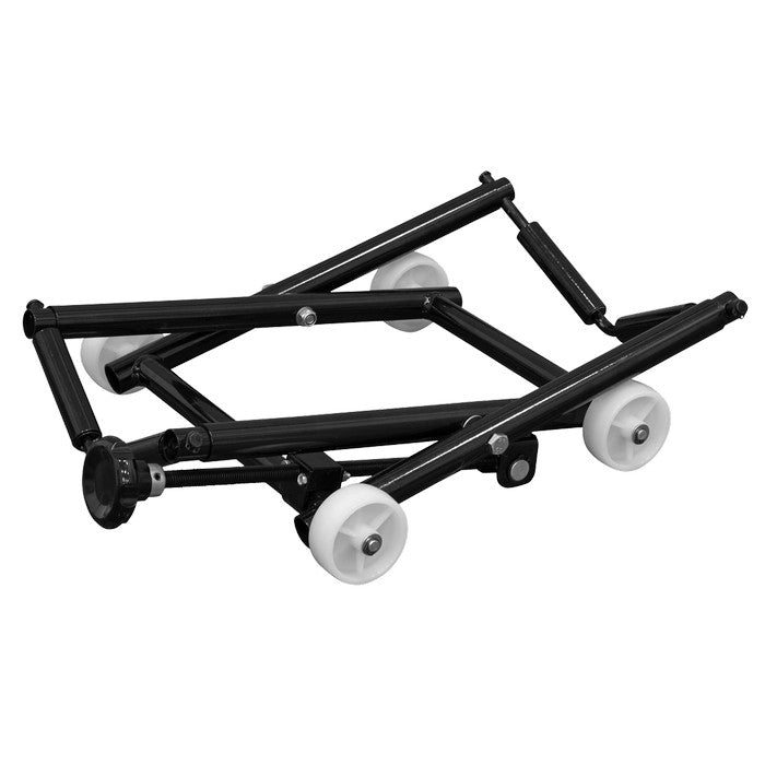 Motorcycle Wheel Adjustable Support With Rollers