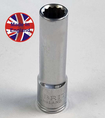 Britool Hallmark 3/8"SD England AF Deep 12-Point Sockets - MDB Range