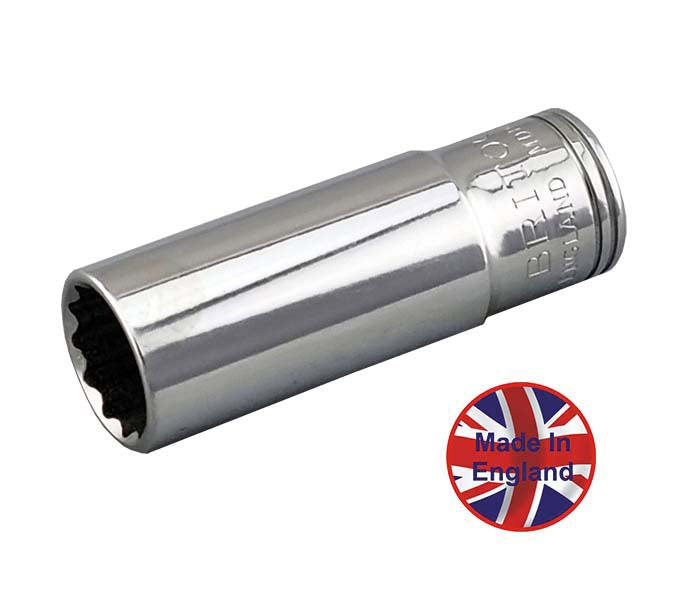 Britool Hallmark 3/8"SD England AF Deep 12-Point Sockets - MDB Range