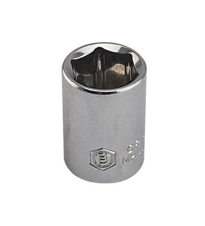 Britool Hallmark 3/8" Drive Socket Set With Standard & Deep Sockets 6-24mm