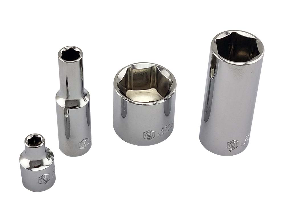 Britool Hallmark 3/8" Standard & Deep Sockets 6-24mm + E-Torx Sockets E4-E24