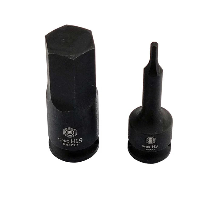 Britool Hallmark 3/8"SD Hex / Allen Key Impact Drivers 3-19mm