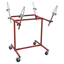 Heavy-Duty Alloy Wheel Painting/Repair Stand 4 Wheel Cpty