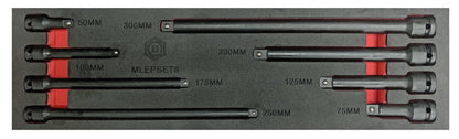 8pc 3/8" & 1/2" Black Impact Extension Bar Set From Britool Hallmark