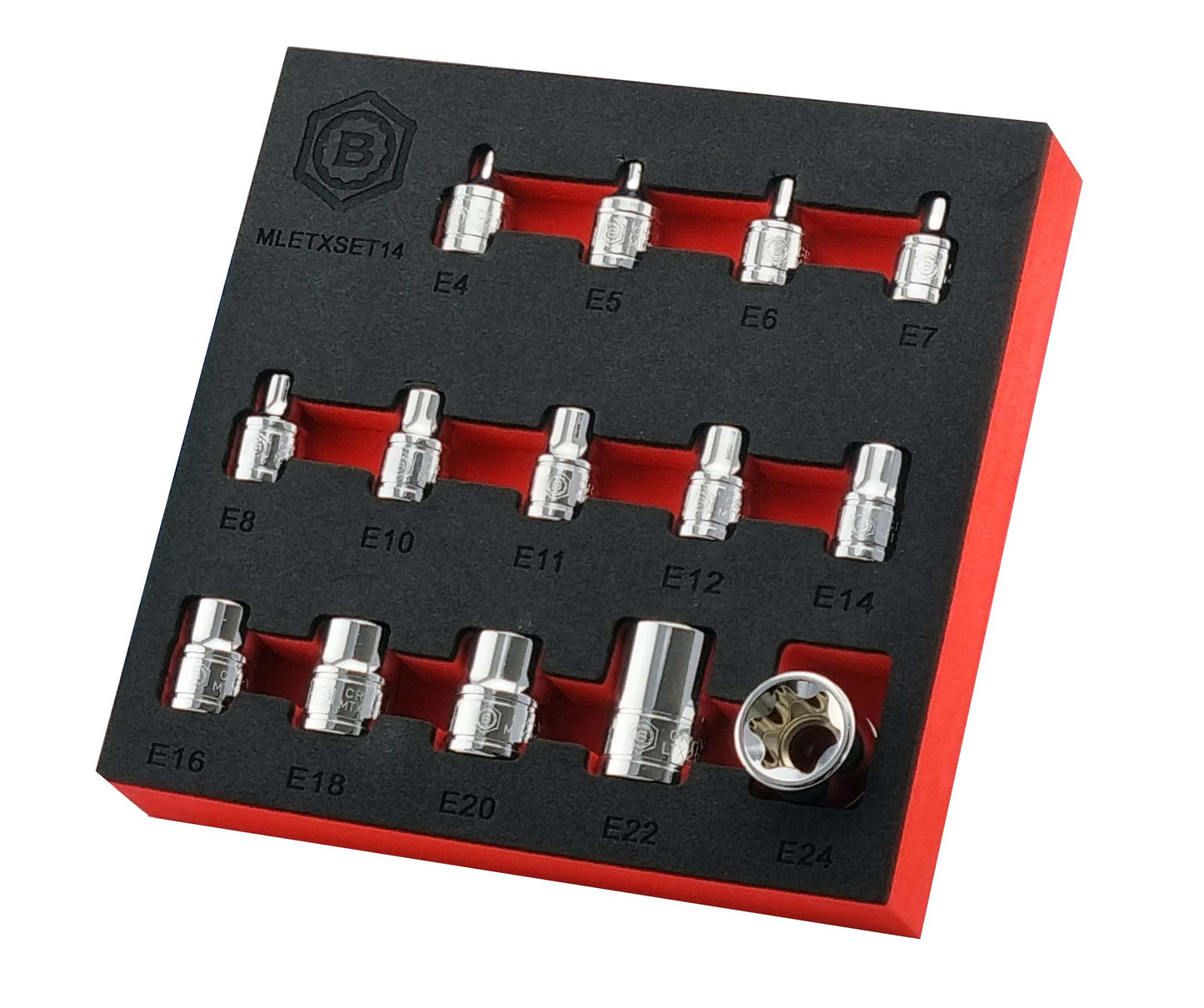 Britool 7pc Torx Screwdriver Set T10 - T40 + E-Torx Socket Set E4-E24